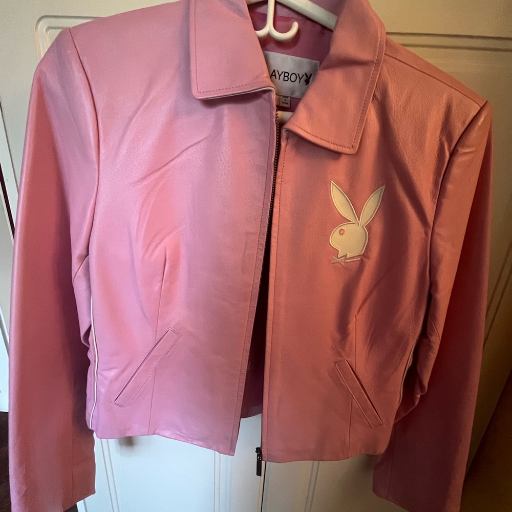 Playboy Pink Leather Jacket
